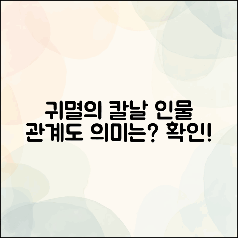 귀멸의 칼날 인물 관계도, 어떤 의미일까요?