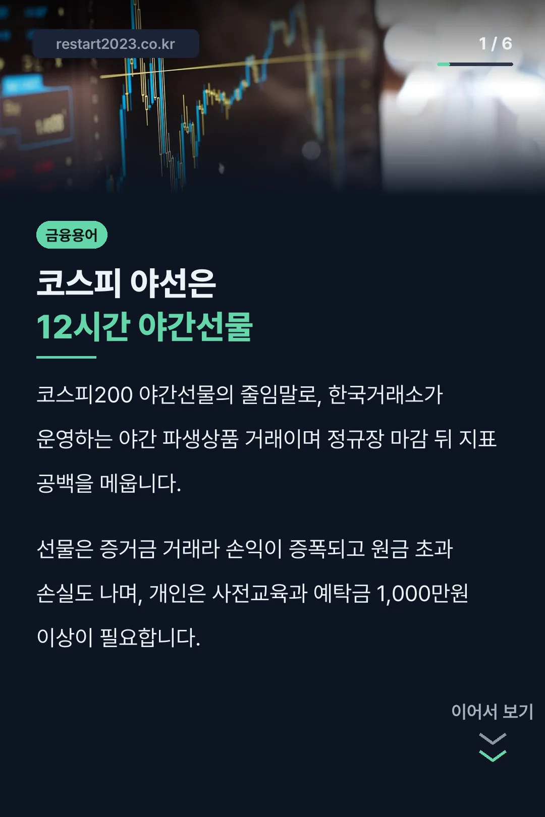 코스피 야선은 12시간 야간선물
