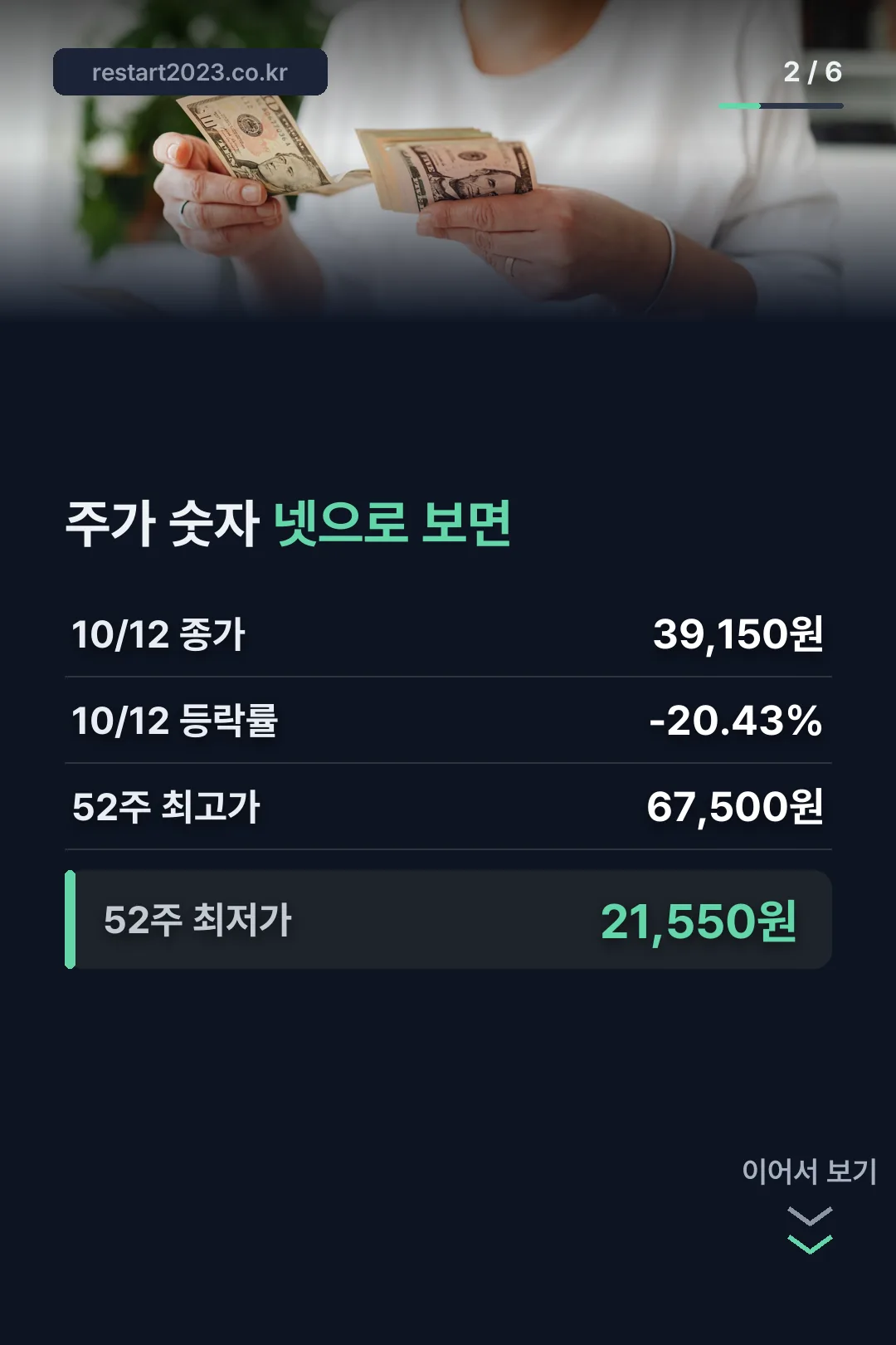 주가 숫자 정리